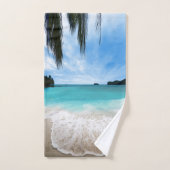 Der ruhige Strand am Meer Badhandtuch Set (Handtuch)