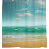 Der ruhige Strand Duschvorhang (Vorderseite)