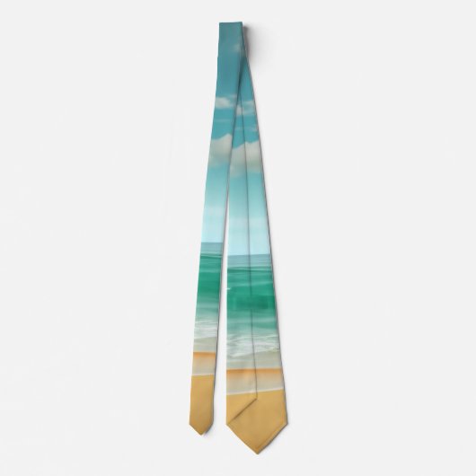 Der ruhige Strand Krawatte (Rückseite)