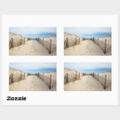 Der ruhige Strand Rechteckiger Aufkleber (Blatt)