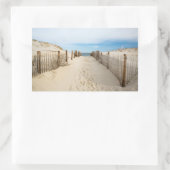 Der ruhige Strand Rechteckiger Aufkleber (Tasche)