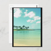Der ruhige Strand von Serene Turquoise in Hawaii Postkarte (Vorne/Hinten)