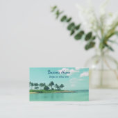 Der ruhige Strand von Serene Turquoise in Hawaii Visitenkarte (Stehend Vorderseite)