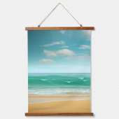 Der ruhige Strand Wandteppich Mit Holzrahmen (Vorderseite)