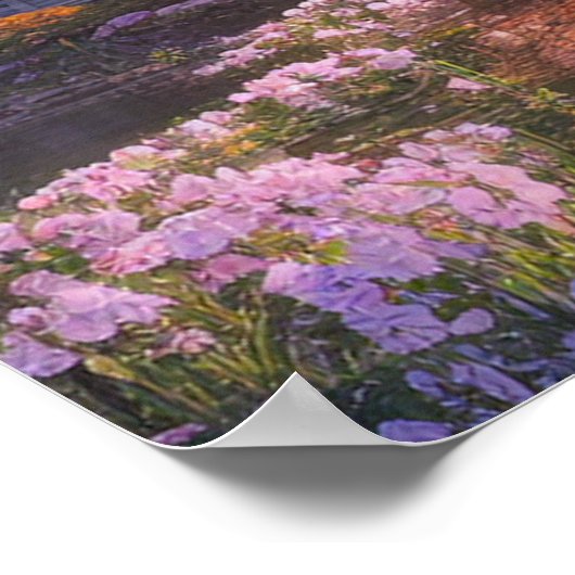 Der ruhige Tempel am Ufer Poster (Ecke)