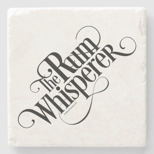 Der Rum Whisperer Steinuntersetzer (Vorderseite)