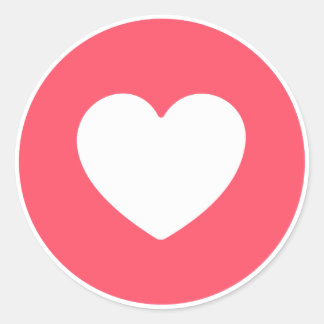 Der Runde Klebstoff liebte ich Resonanz Runder Aufkleber