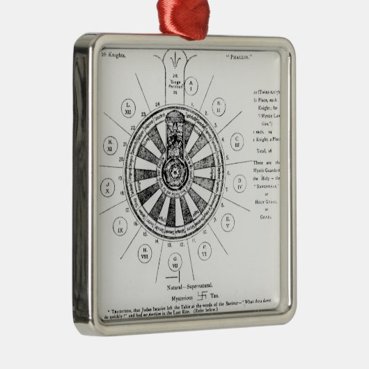 Der Runde Tisch von König Arthur Silbernes Ornament (Rechts)