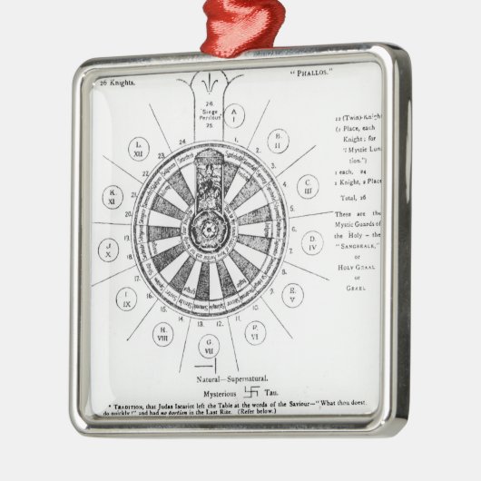 Der Runde Tisch von König Arthur Silbernes Ornament (Links)