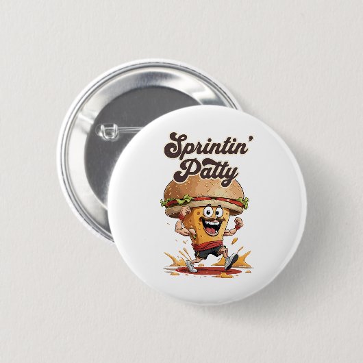 Der Running Cheeseburger Button (Vorne & Hinten)