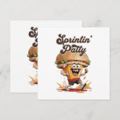 Der Running Cheeseburger Einladung (Vorne/Hinten)