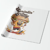 Der Running Cheeseburger Geschenkpapier (Ungerollt)