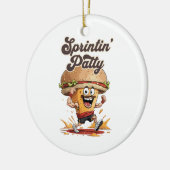 Der Running Cheeseburger Keramik Ornament (Links)