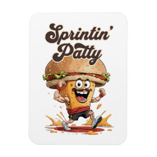 Der Running Cheeseburger Magnet