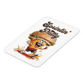 Der Running Cheeseburger Magnet (Linke Seite)