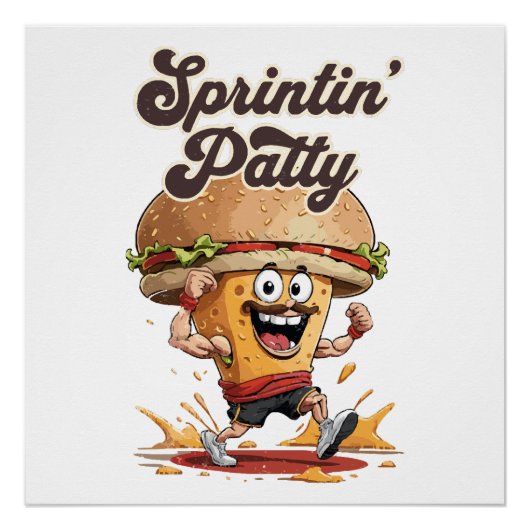 Der Running Cheeseburger Poster (Vorderseite)