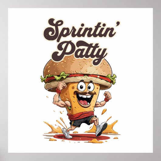 Der Running Cheeseburger Poster (Vorne)