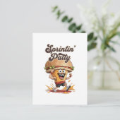 Der Running Cheeseburger Postkarte (Stehend Vorderseite)