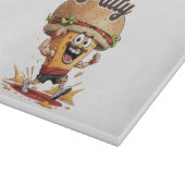 Der Running Cheeseburger Schneidebrett (Ecke)