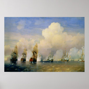 Der russisch-schwedische Seekrieg in der Nähe von  Poster