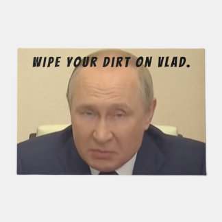 Der russische Präsident Ukraine Invader Wladimir P Fußmatte