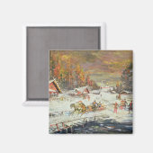 Der russische Winter 1900-10 Magnet (Vorderseite/Rückseite)