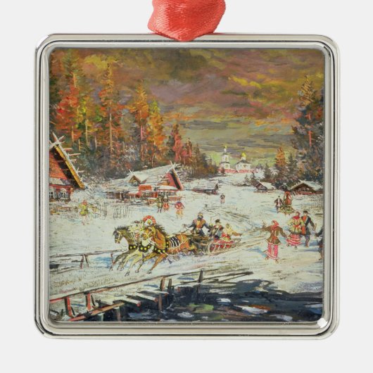 Der russische Winter, 1900-10 Ornament Aus Metall (Vorne)