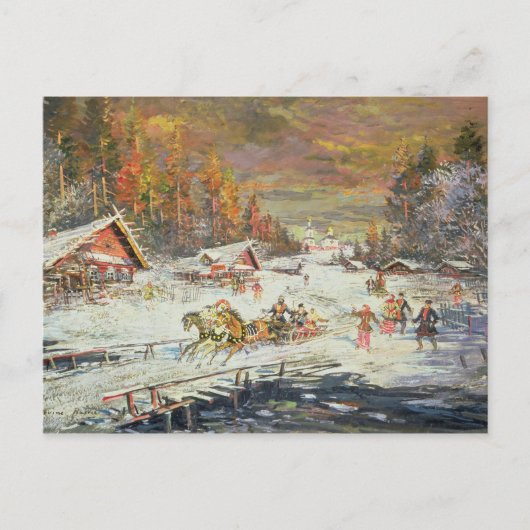 Der russische Winter 1900-10 Postkarte (Vorderseite)