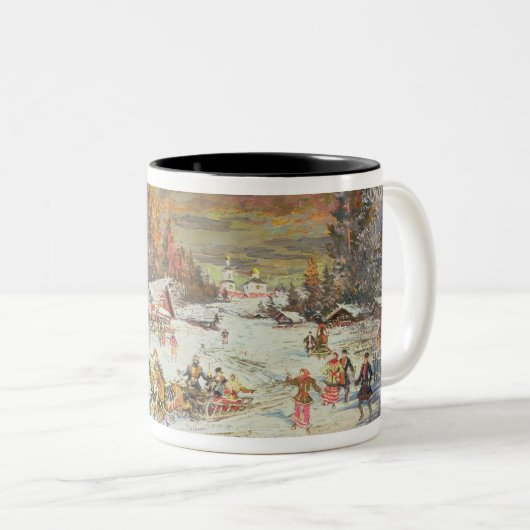 Der russische Winter, 1900-10 Zweifarbige Tasse (VorderseiteRechts)