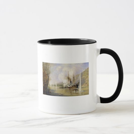 Der russische Zerstörer 'Shutka Tasse (Rechts)