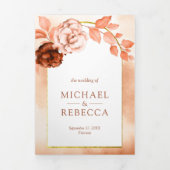 Der rustikale Boho-Blumenbogen auf einer Hochzeit Dreifach Gefaltete Einladung (Cover)