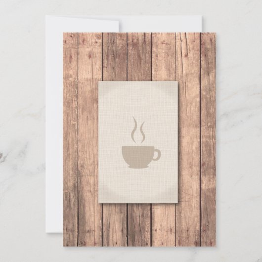 Der rustikale Brautpartybrunch-Freund-Kaffee laden Einladung (Rückseite)