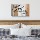 Der rustikale Gott gab mir ein Bild Leinwanddruck (Insitu (Schlafzimmer))