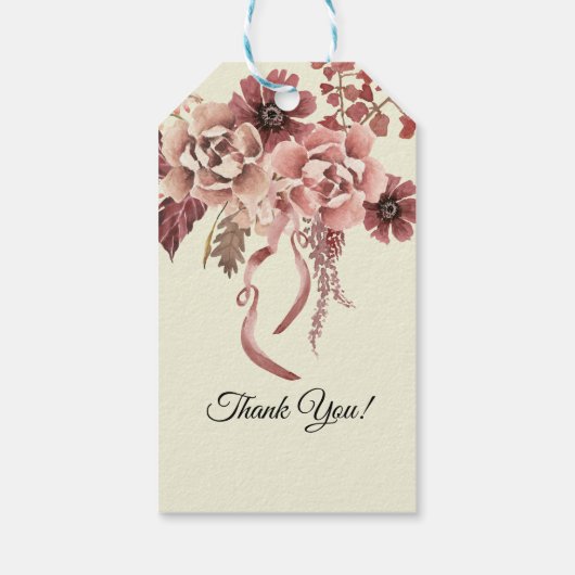 *Der rustikale Herbst blüht den Hintergrund der Aq Geschenkanhänger (Rückseite)