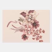 Der rustikale Herbst blüht leicht beige Wasserfarb Geschenkpapier Set (Vorderseite 2)