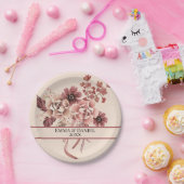 Der rustikale Herbst blüht leicht beige Wasserfarb Pappteller (Party)