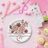 Der rustikale Herbst blüht Weißes Hintergrund Wass Pappteller (Party)