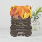 Der rustikale Herbst hinterlässt den Wald zum Gebu Einladung (Stehend Vorderseite)