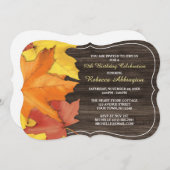 Der rustikale Herbst hinterlässt den Wald zum Gebu Einladung (Vorne/Hinten)