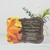 Der rustikale Herbst hinterlässt den Wald zum Gebu Einladung (Stehend Vorderseite)