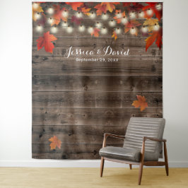 Der rustikale Herbst hinterlässt die Hochzeit im H Wandteppich