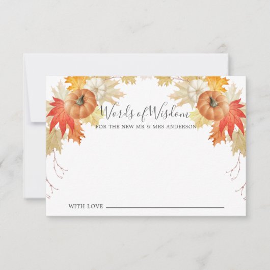 Der rustikale Herbst hinterlässt Kürschnerworte de Einladung (Vorderseite)