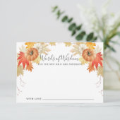 Der rustikale Herbst hinterlässt Kürschnerworte de Einladung (Stehend Vorderseite)