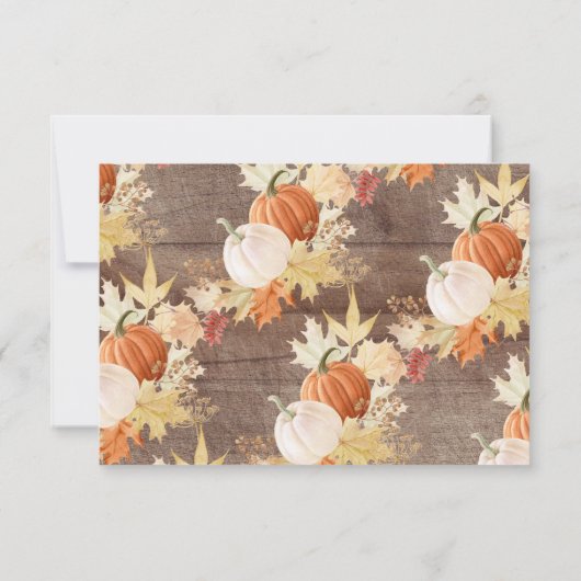 Der rustikale Herbst hinterlässt Kürschnerworte de Einladung (Rückseite)