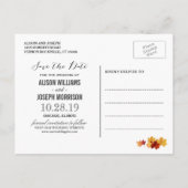 Der rustikale Herbst hinterlässt Strandleuchten Sa Ankündigungspostkarte (Rückseite)