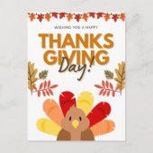 Der rustikale Herbst lässt glückliches Erntedankfe Postkarte (Vorderseite)