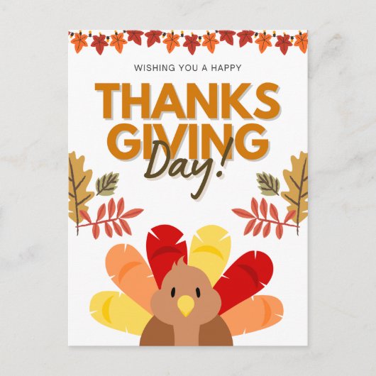 Der rustikale Herbst lässt glückliches Erntedankfe Postkarte (Vorderseite)