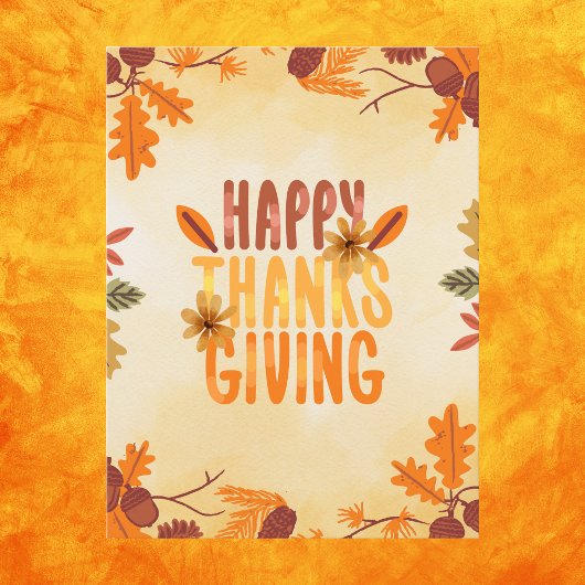 Der rustikale Herbst lässt glückliches Erntedankfe Postkarte