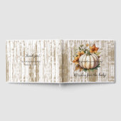 Der rustikale Herbst lässt wenig Pumpkin Baby Dusc Gästebuch (Voll)