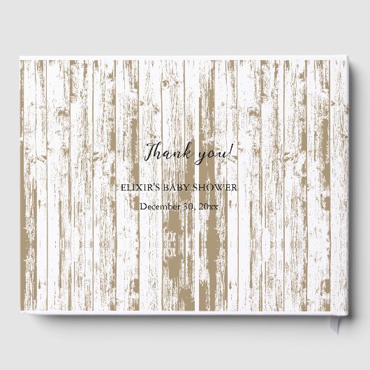 Der rustikale Herbst lässt wenig Pumpkin Baby Dusc Gästebuch (Rückseite)